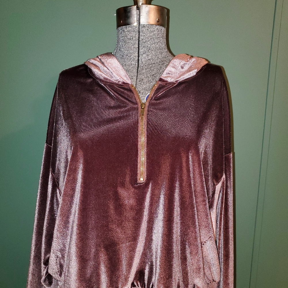 Rich Violet Velvet OrderPlus Throwover Cropped